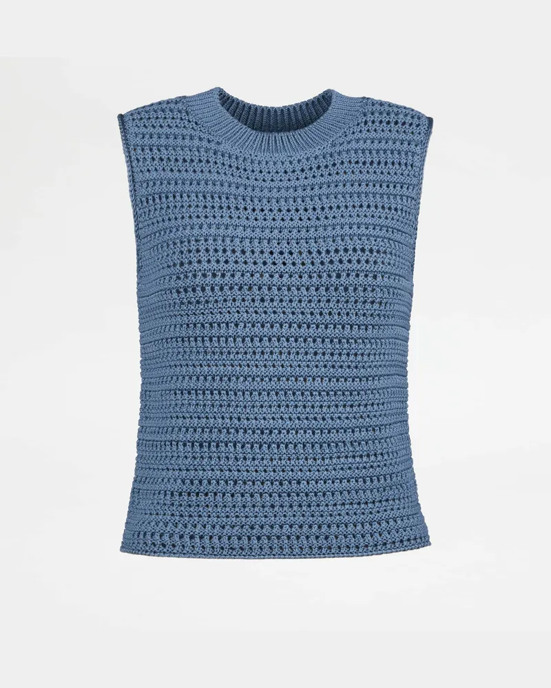 TOD'S Weste aus Baumwolle, BLAU Knitwear Blau