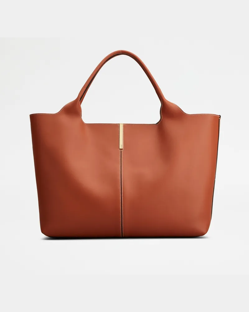 TOD'S Shopper aus Leder Medium, BRAUN,  - Bags Braun