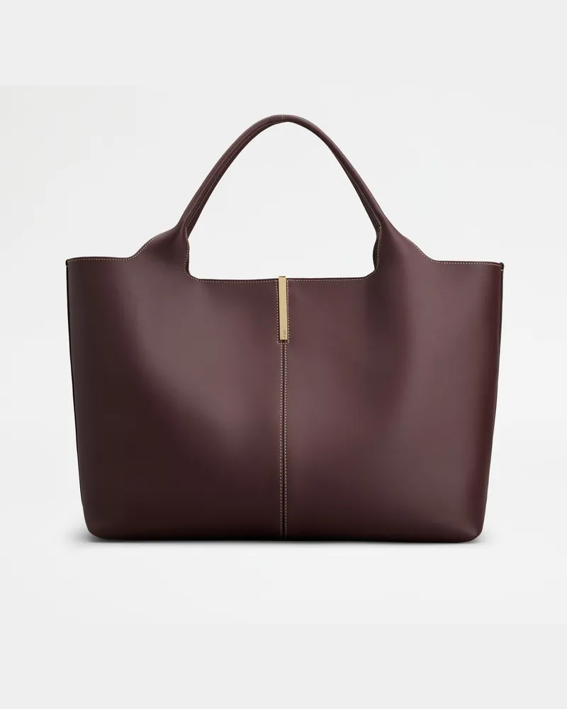 TOD'S Shopper aus Leder Medium, BORDEAUX,  - Bags Bordeaux