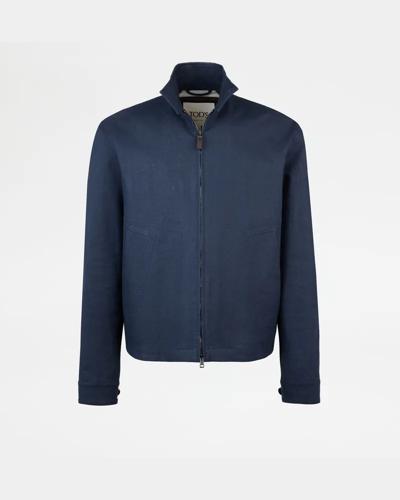 TOD'S Jacke aus Leinen, BLAU, XX - Coat / Trench Blau