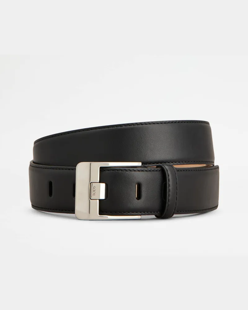 TOD'S Gürtel aus Leder, SCHWARZ, 95 - Belts Schwarz