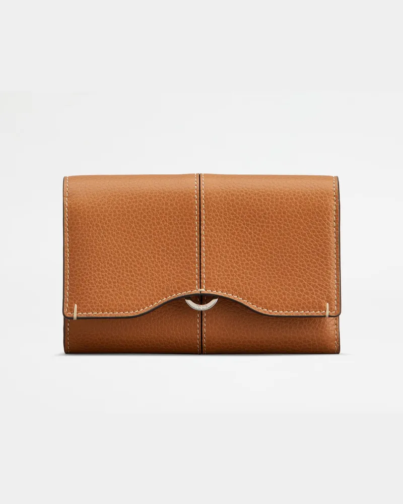 TOD'S Portemonnaie aus Leder, BRAUN,  - Wallets Braun