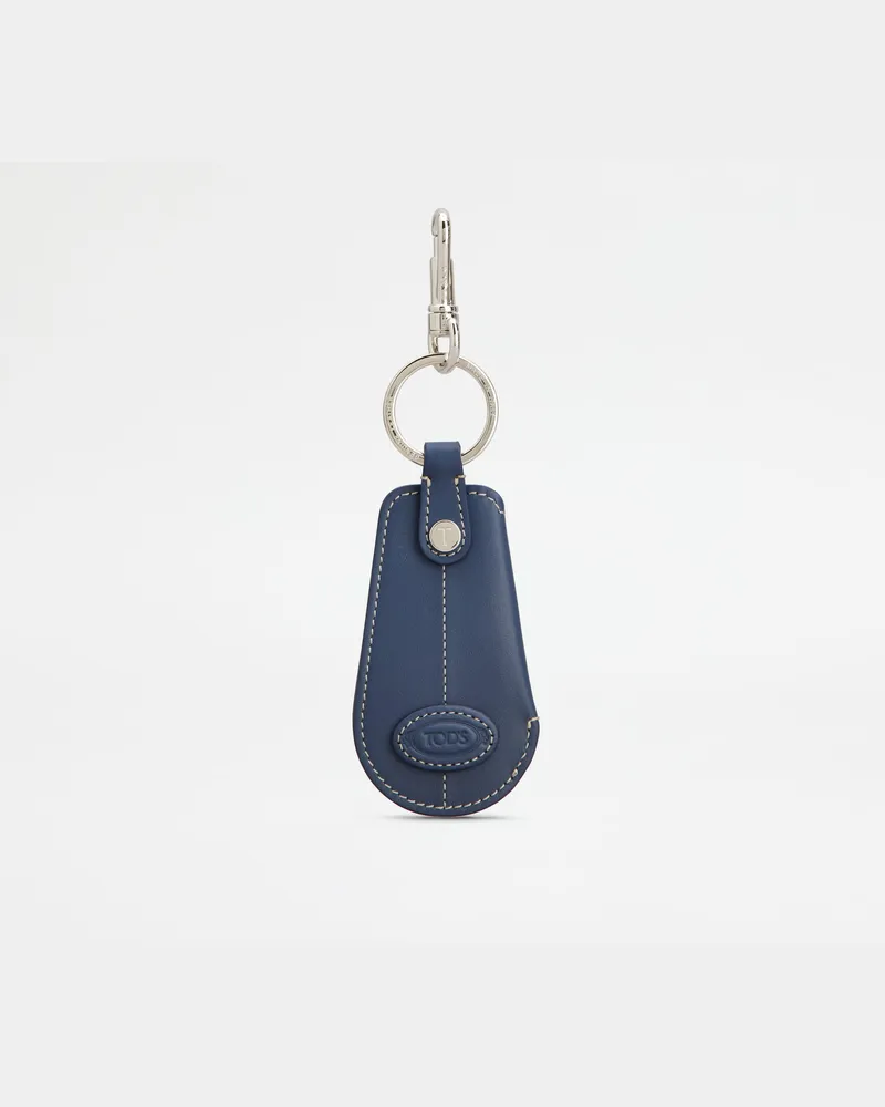 TOD'S Schlüsselanhänger aus Leder mit Schuhlöffel, BLAU,  - Wallets Blau