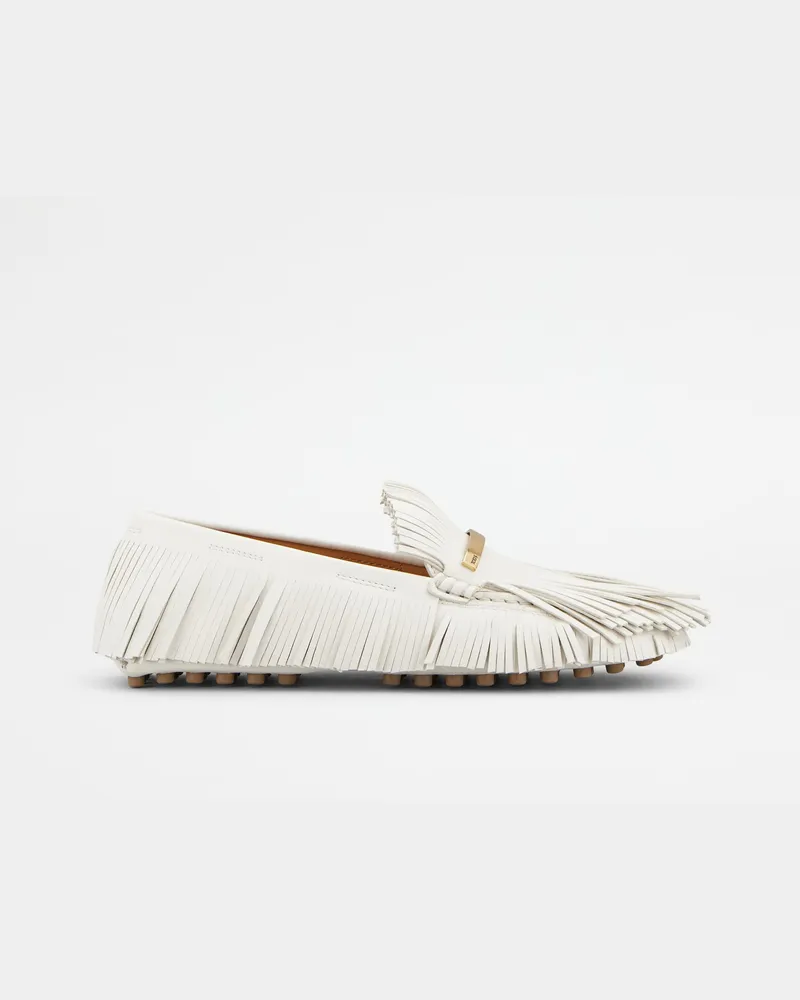 TOD'S Mokassins Gommino Tod's Yorky aus Leder, WEISS Shoes Weiss