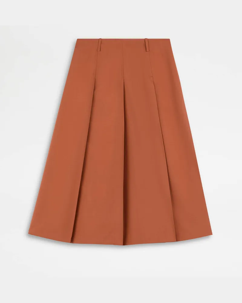 TOD'S Midirock aus Seide, ORANGE Skirts Orange