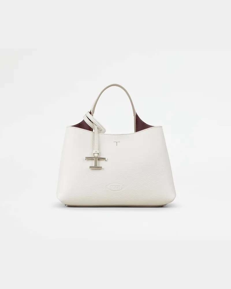 TOD'S Tasche aus Leder Micro, BORDEAUX,WEISS,  - Bags Bordeaux