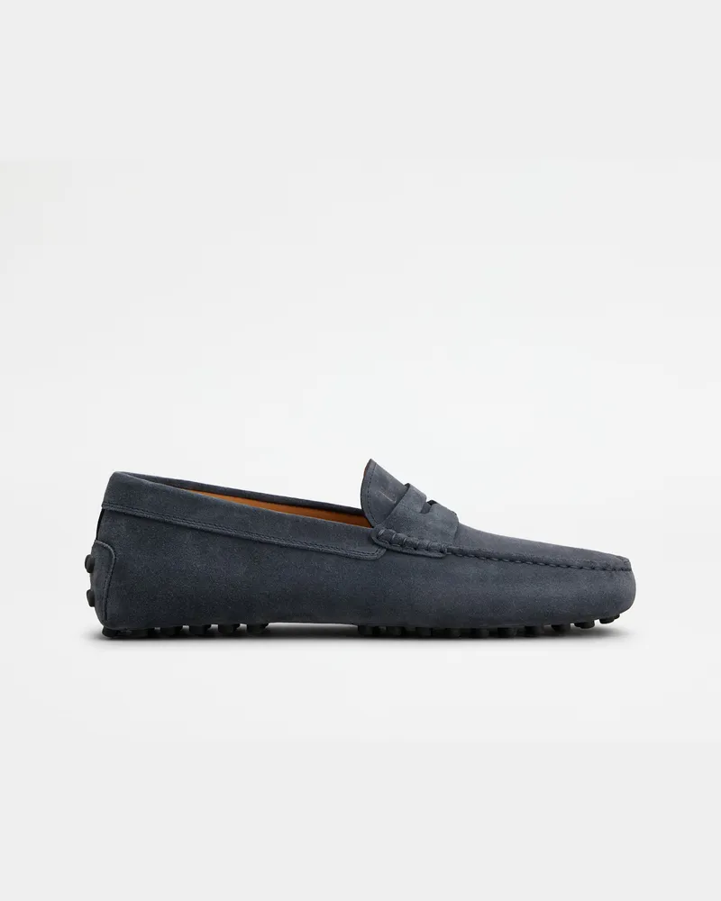 TOD'S Mokassins Gommino aus Veloursleder, BLAU Shoes Blau