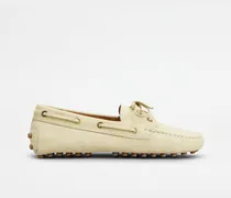 Bootsschuh-Mokassins Gommino aus Veloursleder, GELB Shoes