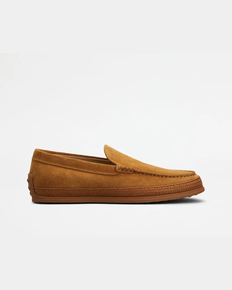 TOD'S Slip-ons aus Veloursleder, BRAUN Shoes Braun