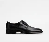 Monkstraps aus Leder, SCHWARZ Shoes