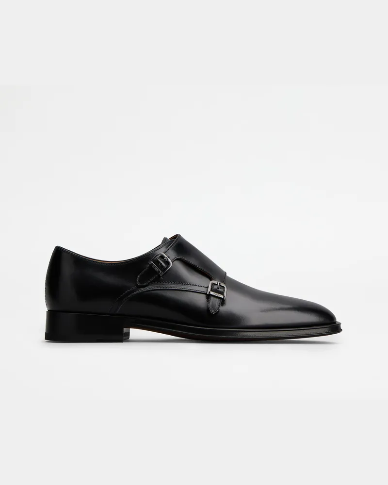 TOD'S Monkstraps aus Leder, SCHWARZ Shoes Schwarz