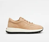 Sneakers Red Dot aus Veloursleder, ROSA Shoes