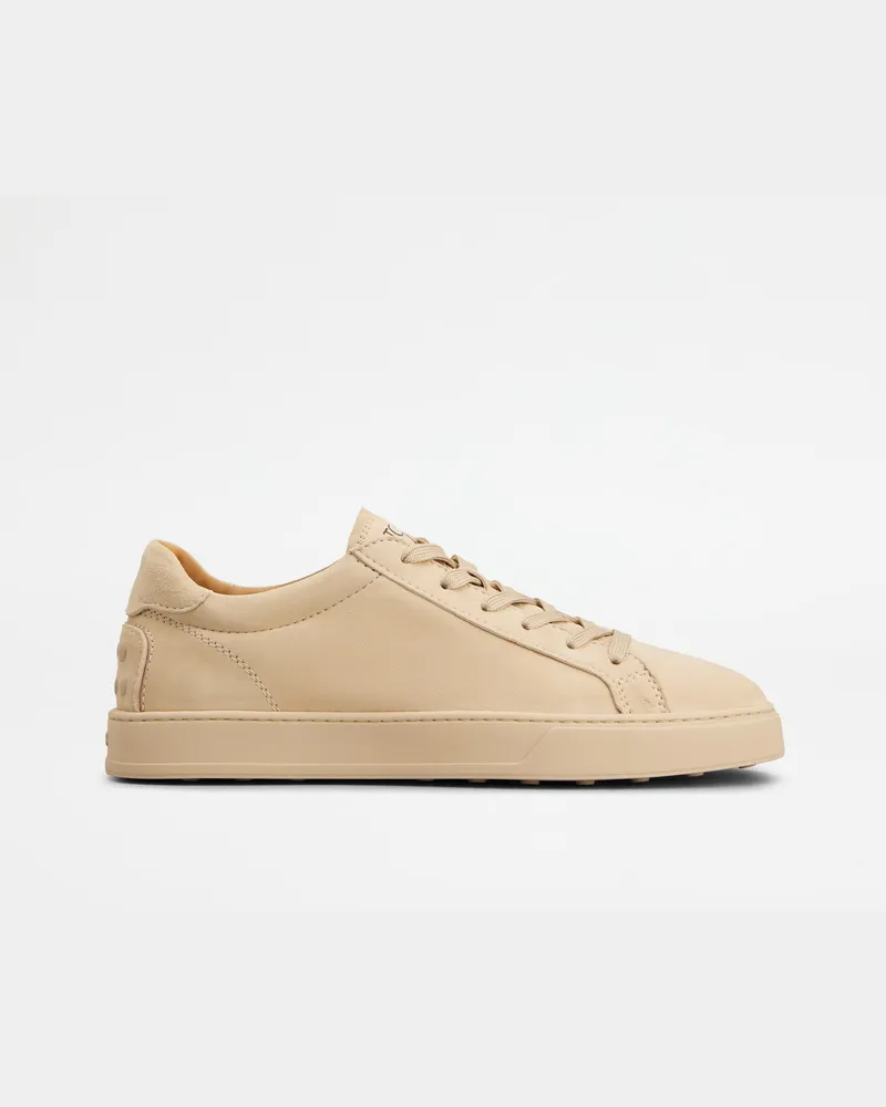 TOD'S Sneakers aus Pashmy-Veloursleder, BEIGE Shoes Beige