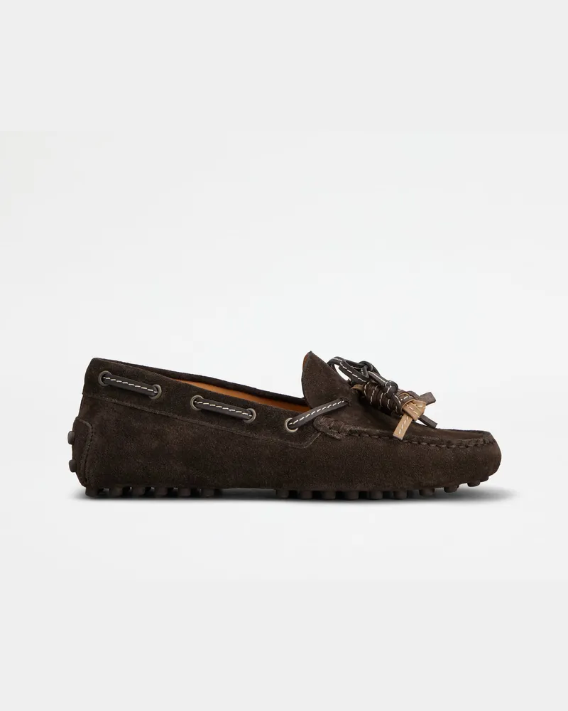TOD'S Mokassins Gommino aus Veloursleder, BRAUN Shoes Braun