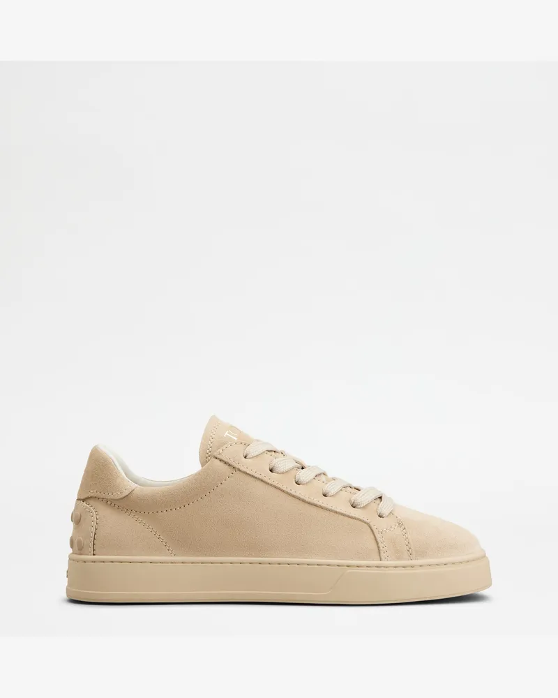 TOD'S Sneakers aus Veloursleder, BEIGE Shoes Beige
