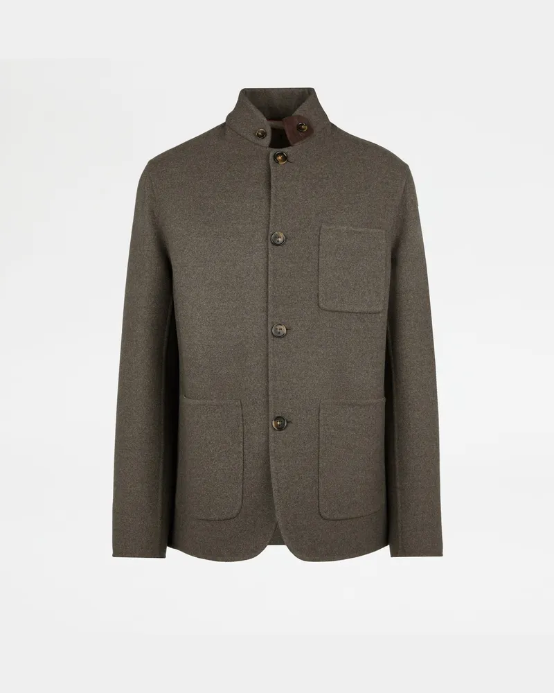 TOD'S Jacke Castello aus Double-Stoff, GRAU Coat / Trench Grau