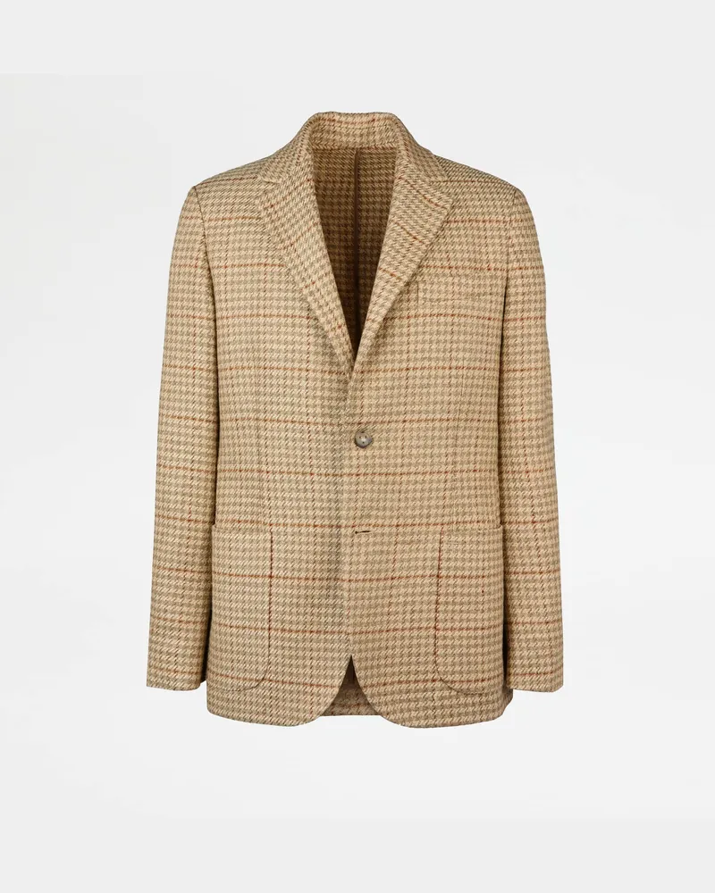 TOD'S Blazer aus einer Leinen-Seiden-Mischung, BEIGE Jackets Beige