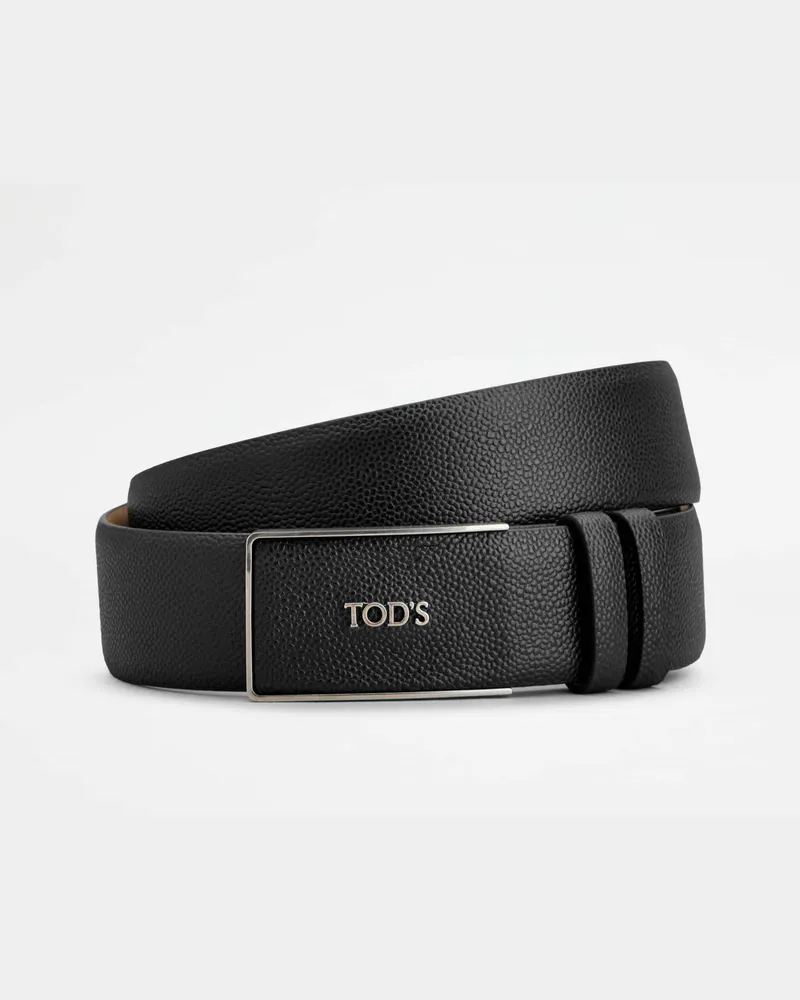 TOD'S Gürtel aus Leder, SCHWARZ, 115 - Belts Schwarz