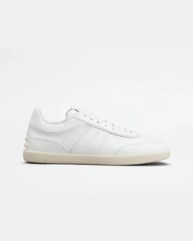 TOD'S Sneakers aus Leder, WEISS Shoes Weiss