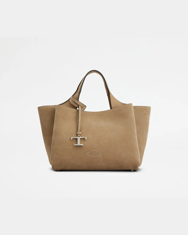 TOD'S Tasche aus Veloursleder Mini, BEIGE,  - Bags Beige