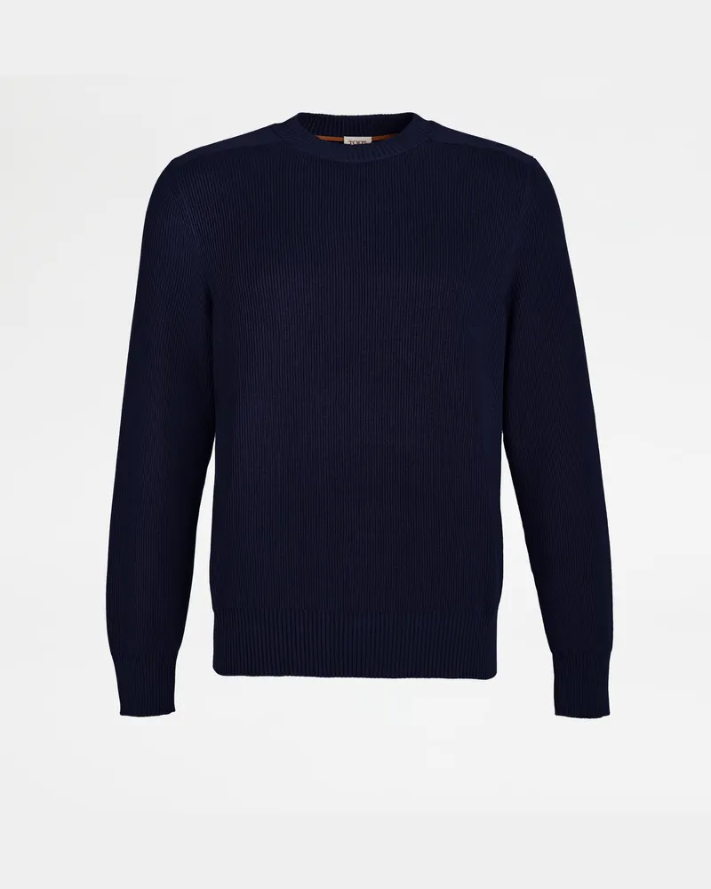 TOD'S Rundhalspullover aus einer Seidenmischung, BLAU, XX - Knitwear Blau