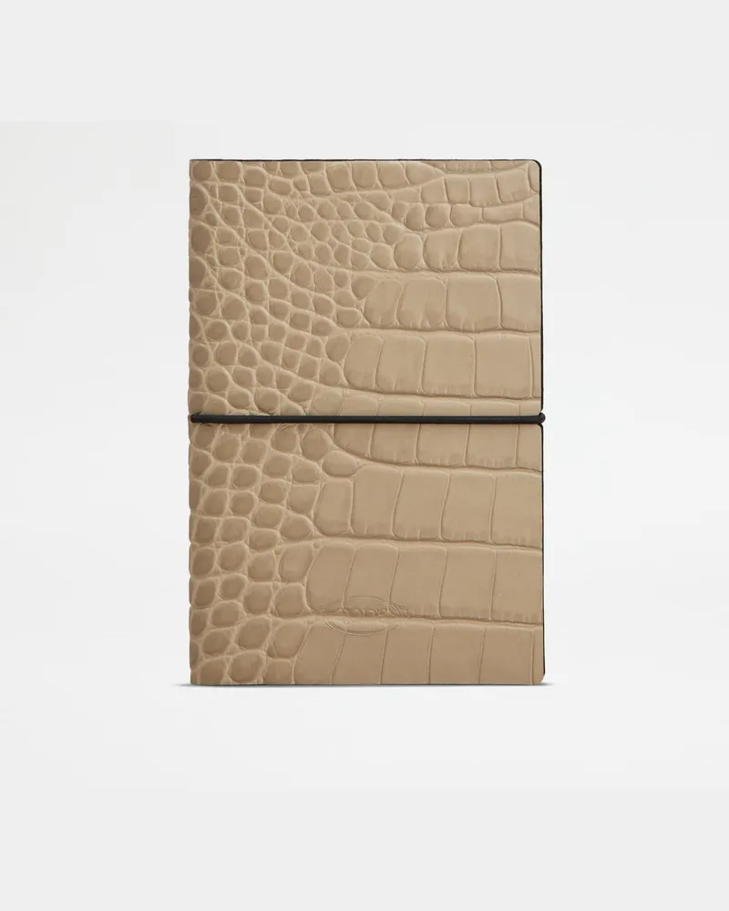 TOD'S Notuzbuch aus Leder Small, BEIGE,  - Wallets Beige