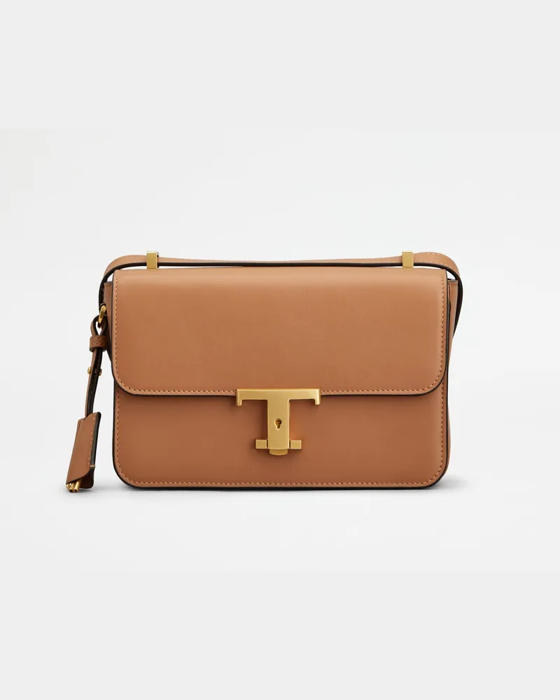 TOD'S Flap-Tasche T Timeless aus Leder Mini, BRAUN,  - Bags Braun
