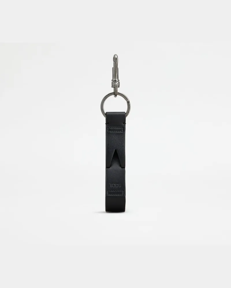 TOD'S Schlüsselanhänger aus Leder, SCHWARZ,  - Wallets Schwarz