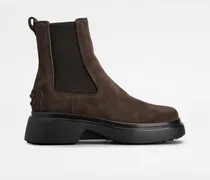 Chelsea Boots aus Veloursleder, BRAUN Shoes