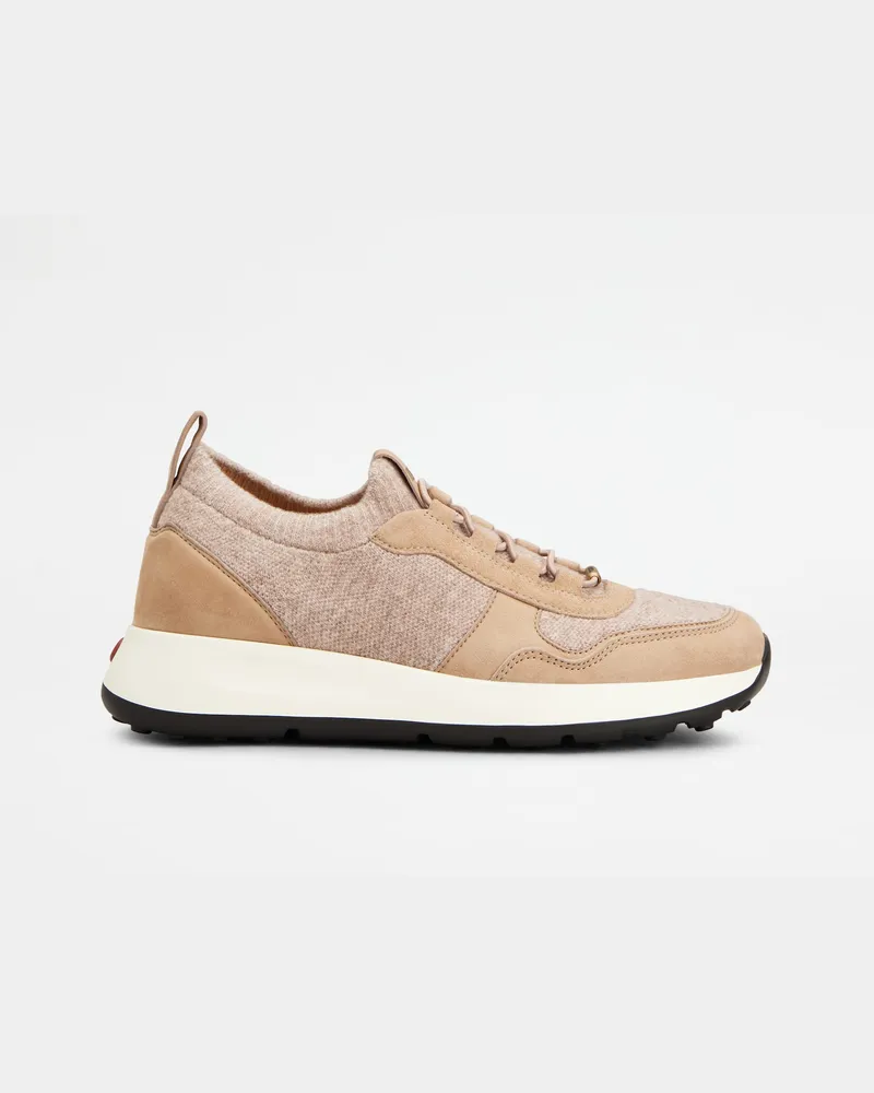 TOD'S Sneakers Red Dot Socks aus Strick und Veloursleder, ROSA Shoes Rosa