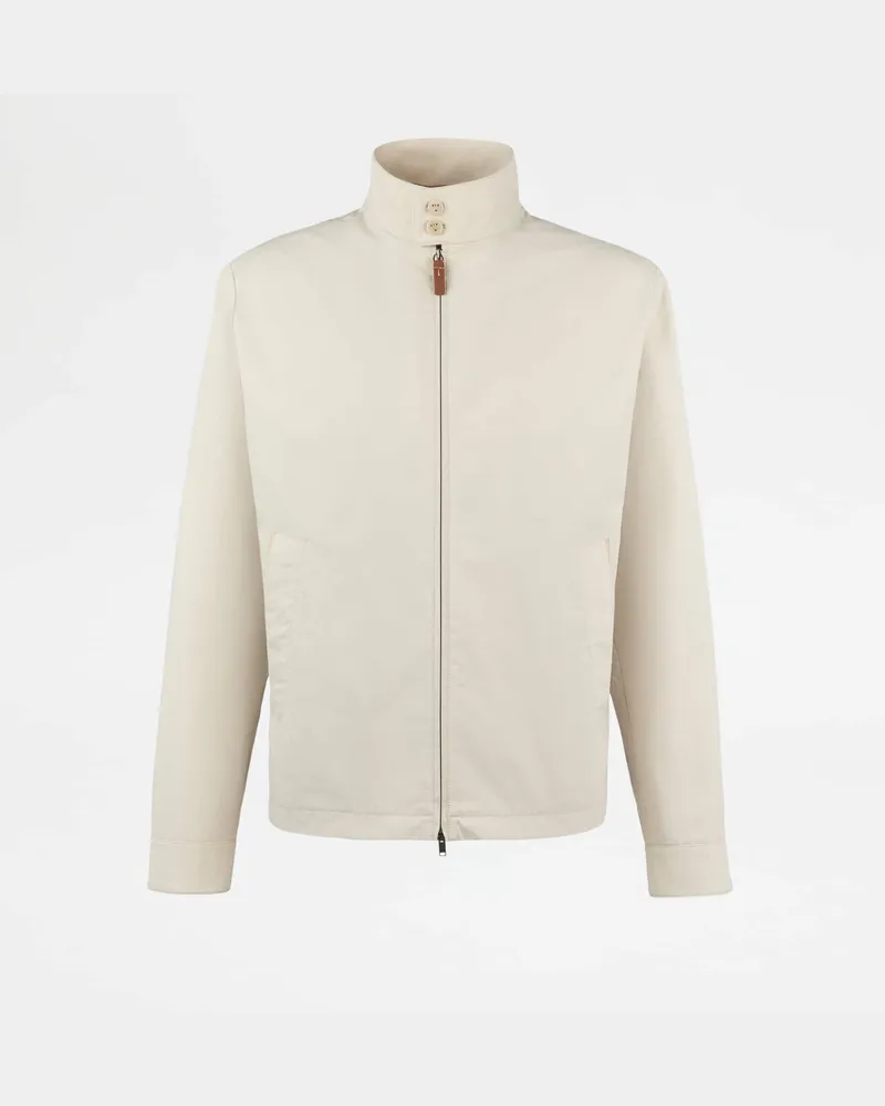 TOD'S Jacke aus technischer Baumwolle, CREME Coat / Trench Creme