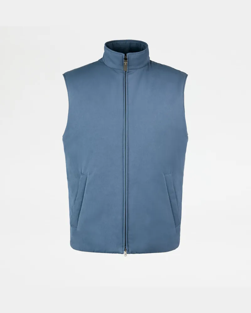 TOD'S Weste aus Soft Touch-Mikrofaser, BLAU, XX - Coat / Trench Blau
