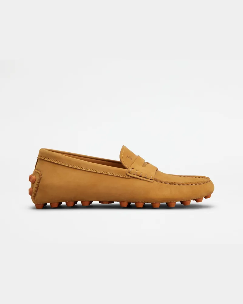 TOD'S Mokassins Gommino Bubble aus Nubukleder, NATUR Shoes Natur