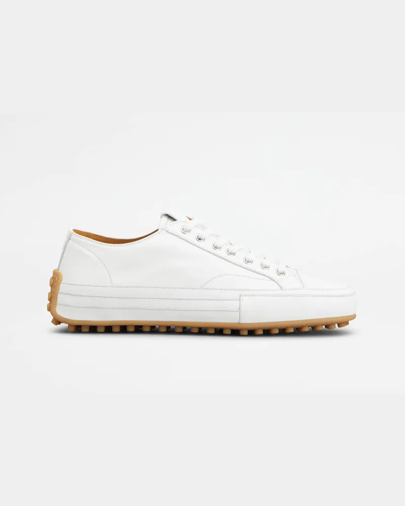 TOD'S Sneakers aus Leder, WEISS Shoes Weiss