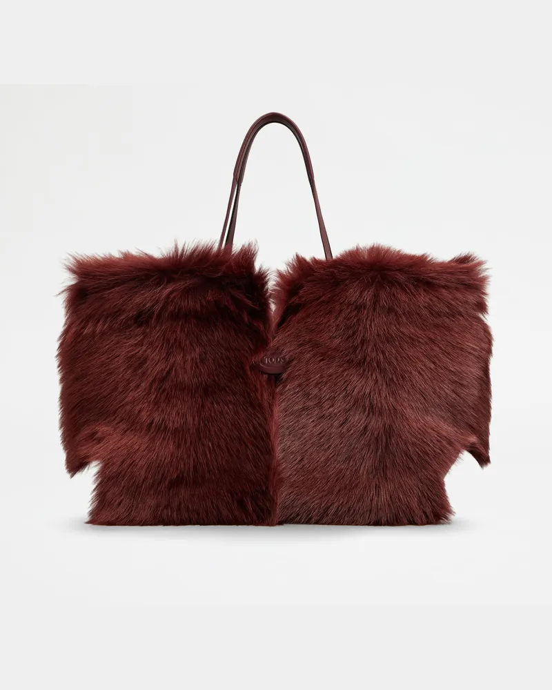 TOD'S Di Bag Folio aus Fell Medium-Small, BORDEAUX,  - Bags Bordeaux
