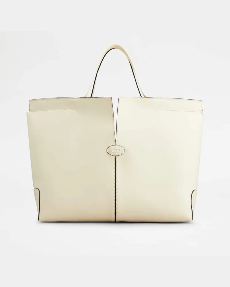 TOD'S Di Bag Folio aus Leder Medium, CREME,  - Bags Creme
