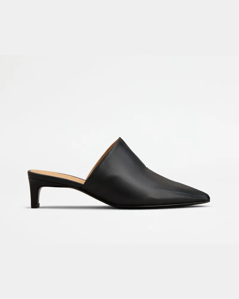 TOD'S Mules aus Nappaleder, SCHWARZ Shoes Schwarz