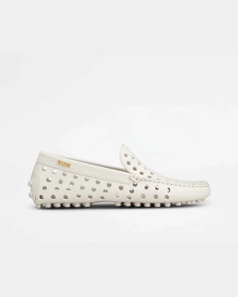 TOD'S Mokassins Gommino aus Leder, WEISS Shoes Weiss