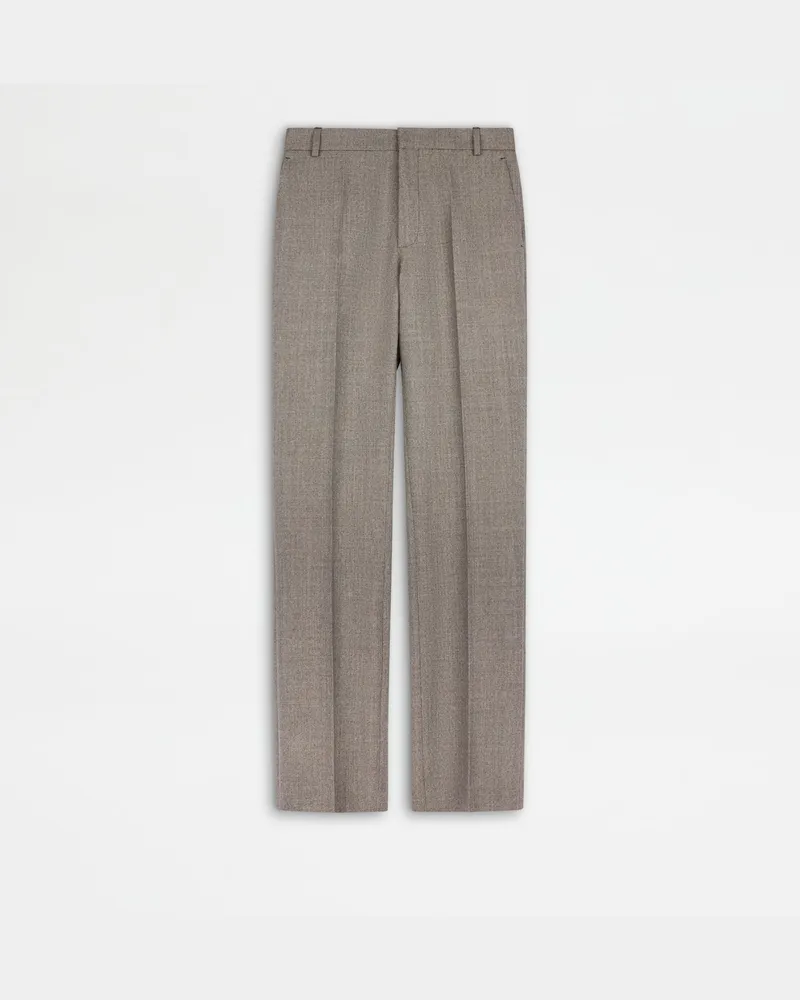 TOD'S Hose aus Mouliné-Wolle, BRAUN Trousers Braun