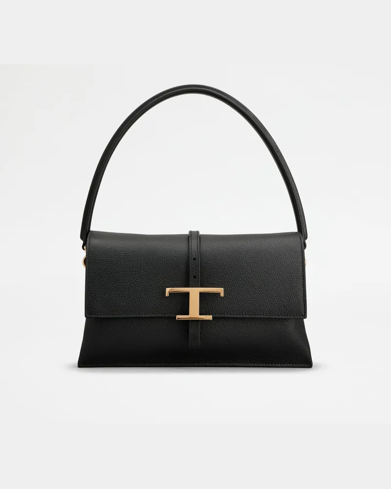 TOD'S Umschlagtasche T Timeless aus Leder Mini, SCHWARZ,  - Bags Schwarz
