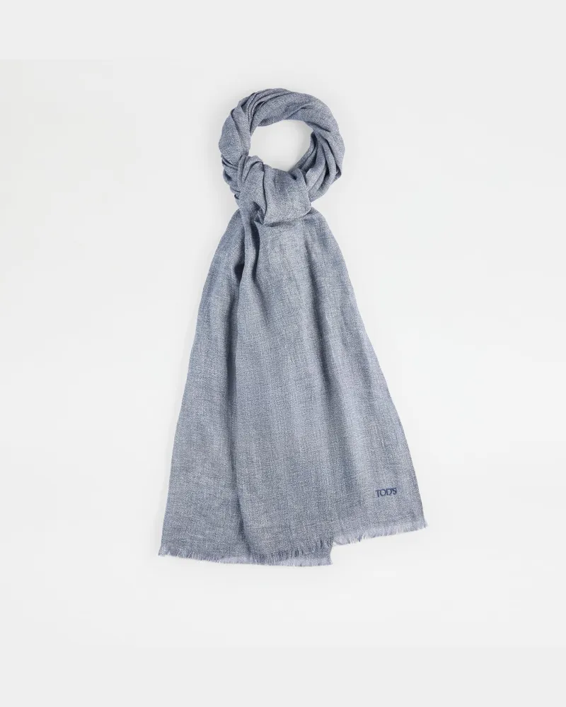 TOD'S Schal aus einer Leinenmischung, BLAU,  - Bags Blau