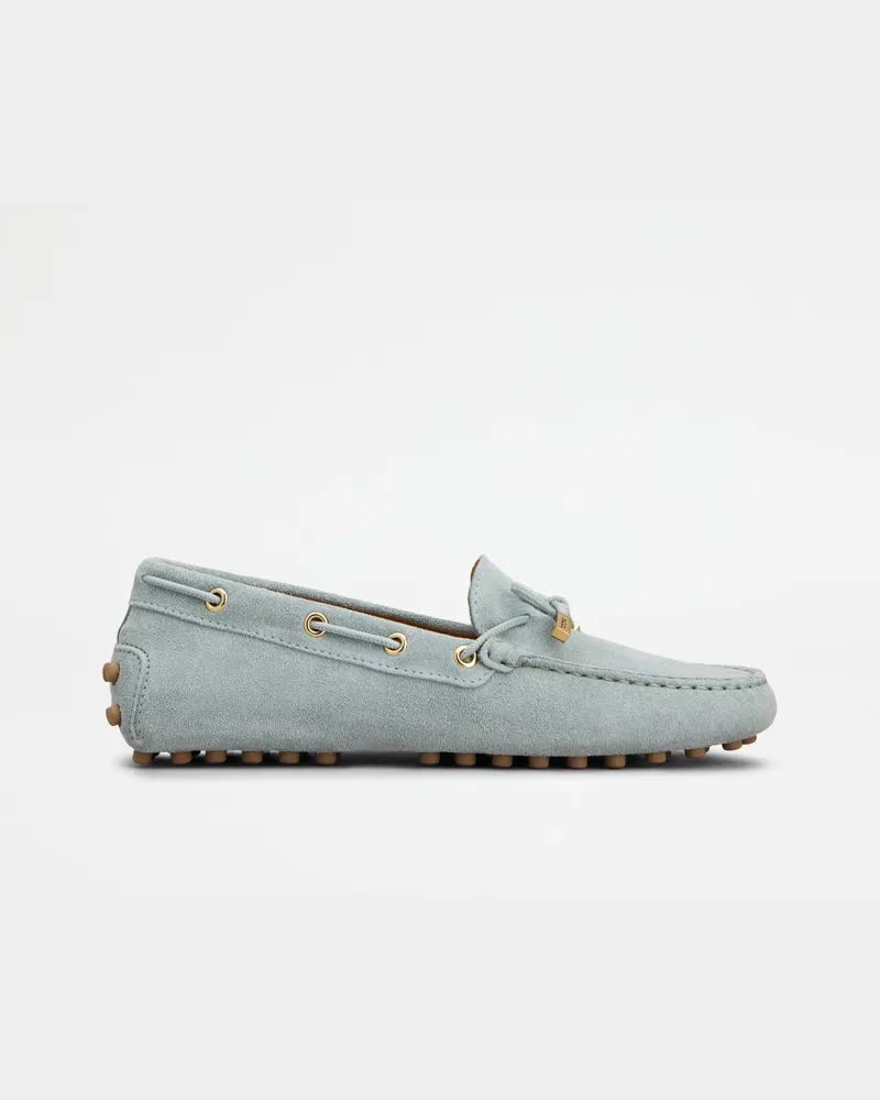 TOD'S Mokassins Gommino aus Veloursleder, HELLBLAU Shoes Hellblau
