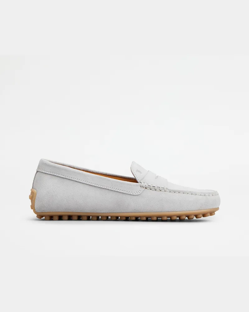 TOD'S Mokassins City Gommino aus Veloursleder, GRAU Shoes Grau