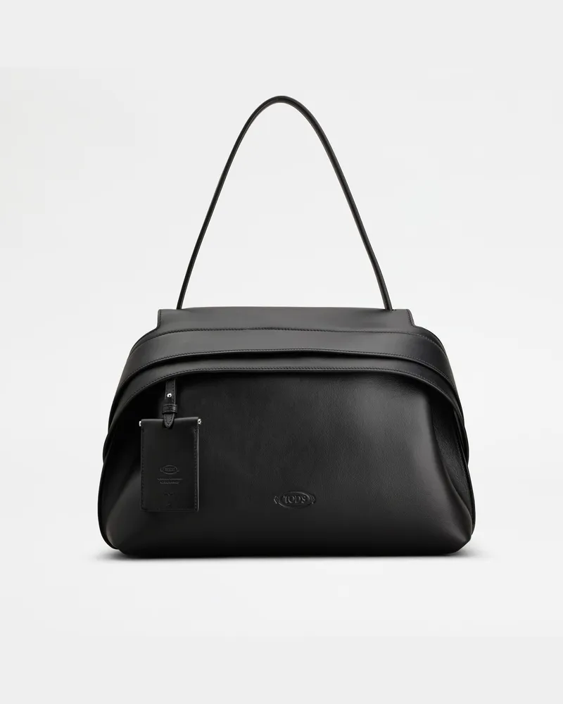 TOD'S Wave Bag aus Leder Medium, SCHWARZ,  - Bags Schwarz