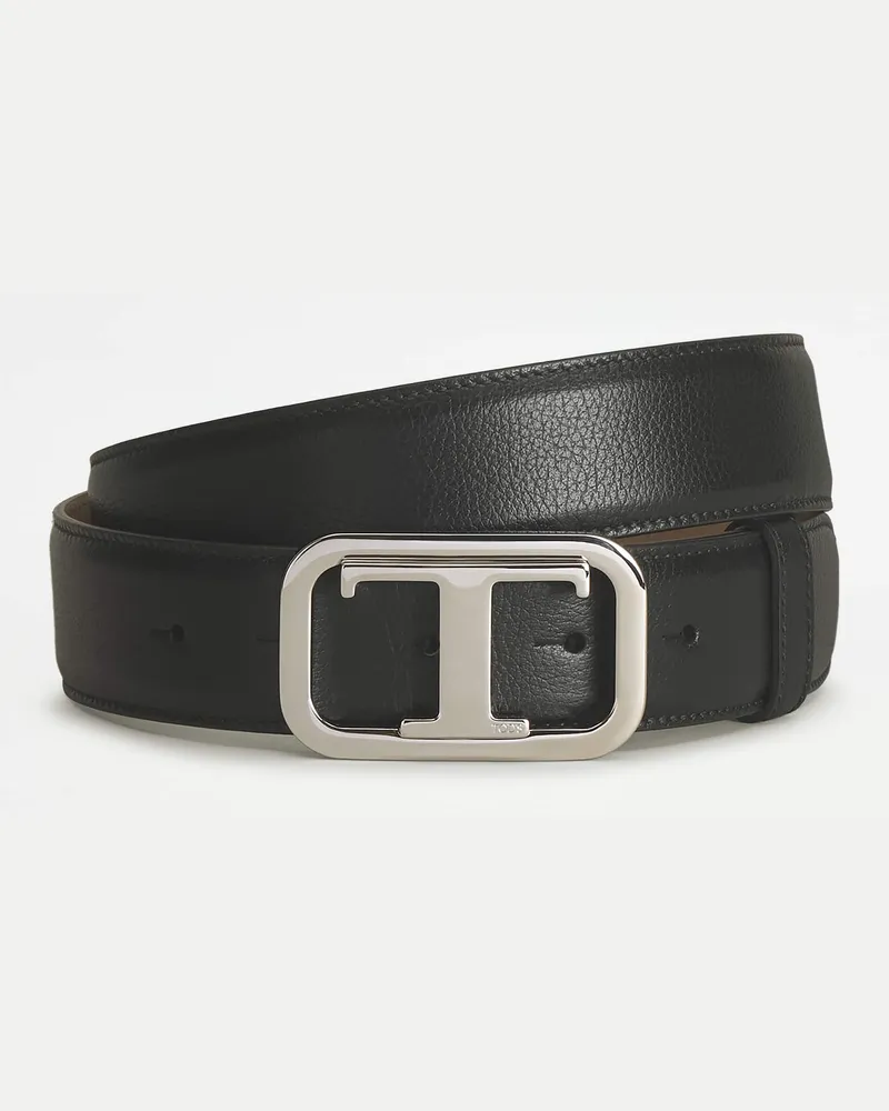TOD'S Gürtel aus Leder, SCHWARZ, 95 - Belts Schwarz