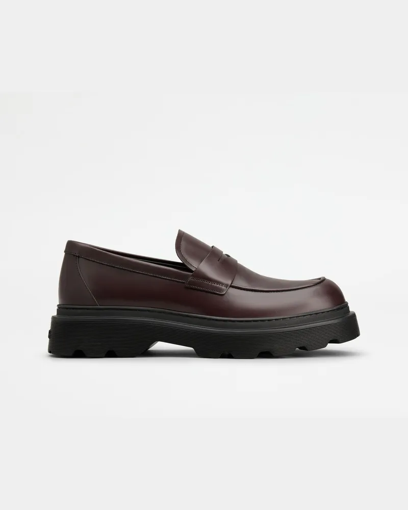 TOD'S Loafers aus Leder, BORDEAUX Shoes Bordeaux