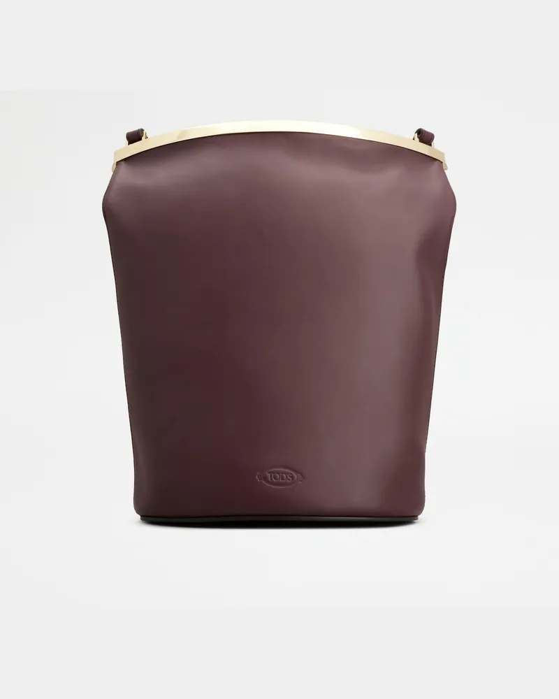 TOD'S Magenta Bag Beuteltasche aus Leder Small, BORDEAUX,  - Bags Bordeaux