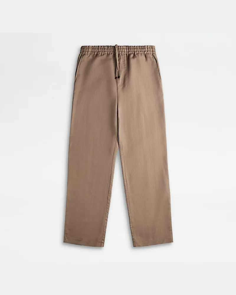 TOD'S Hose aus einer Leinenmischung, BEIGE Trousers Beige