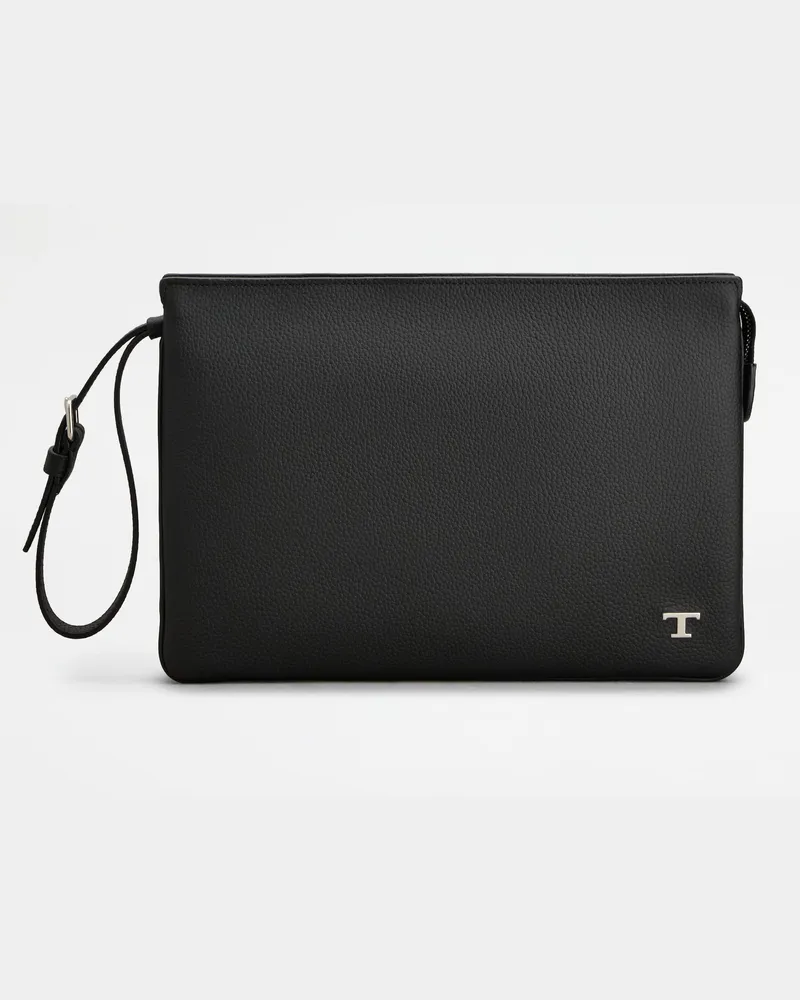 TOD'S Pouch aus Leder Large, SCHWARZ,  - Wallets Schwarz