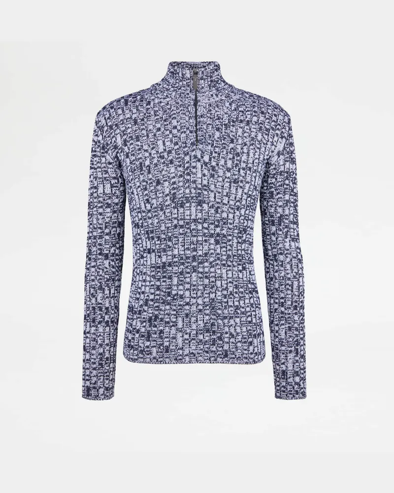 TOD'S Pullover aus Mouliné-Merinowolle, BLAU, XX - Knitwear Blau